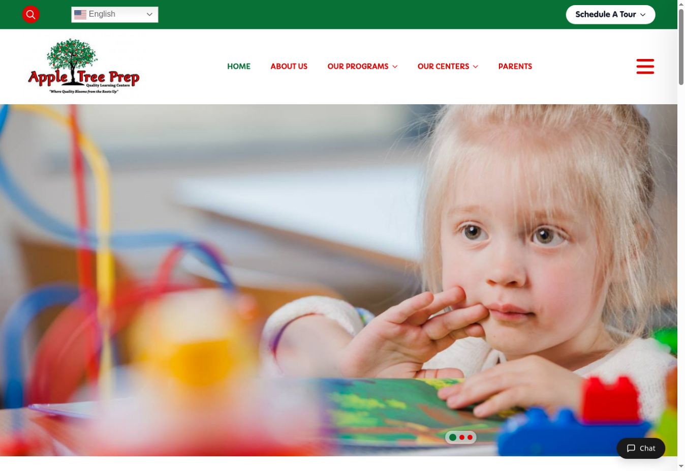 AppleTree Prep website home page